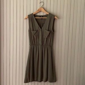 H&M Olive Sleeveless Dress